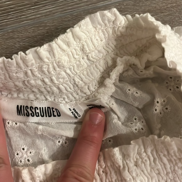 ASOS Sheet White Floral Mini Cover-Up Skirt - Picture 3 of 4